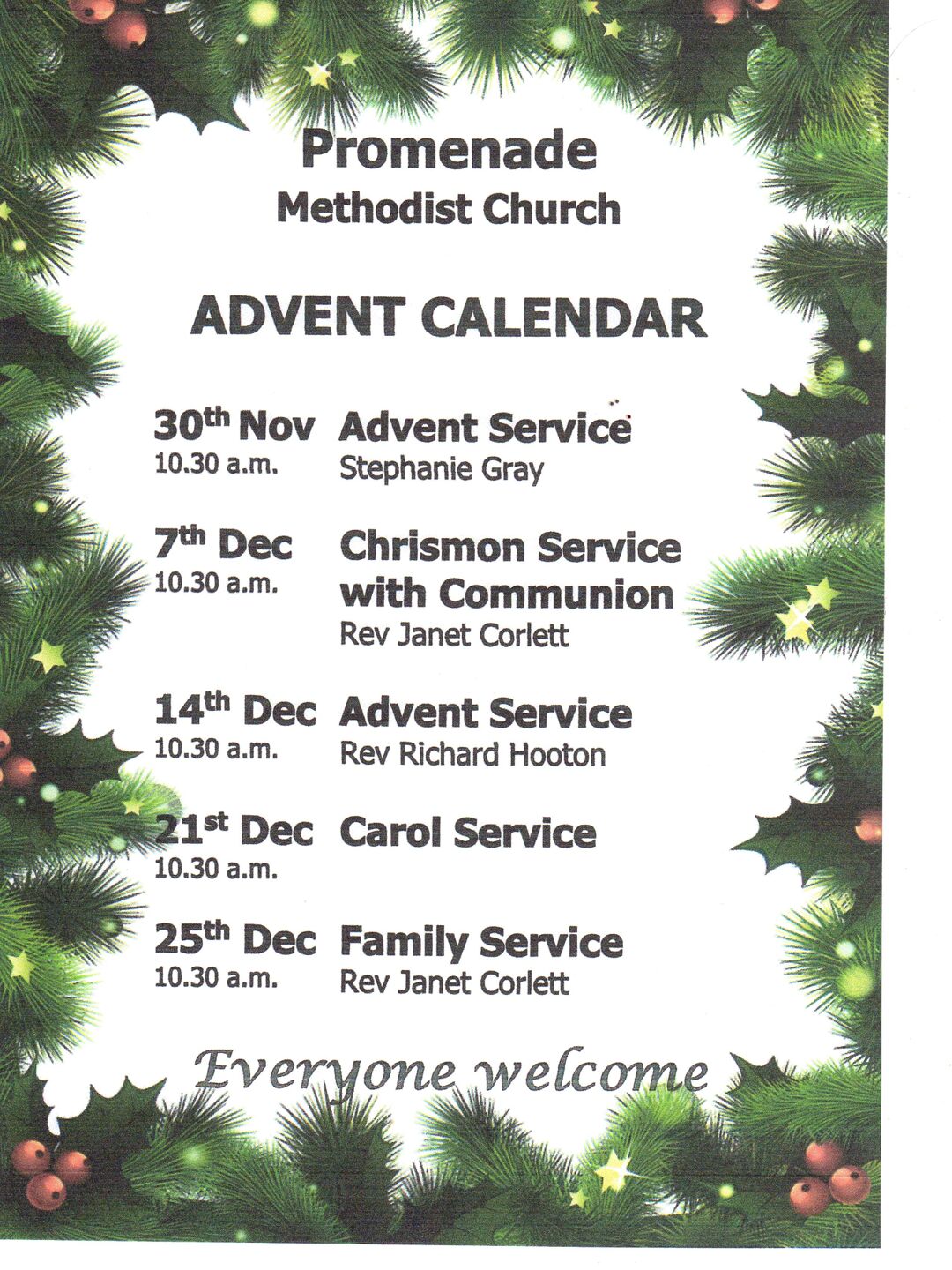 Methodist Isle of Man | Advent at the Prom