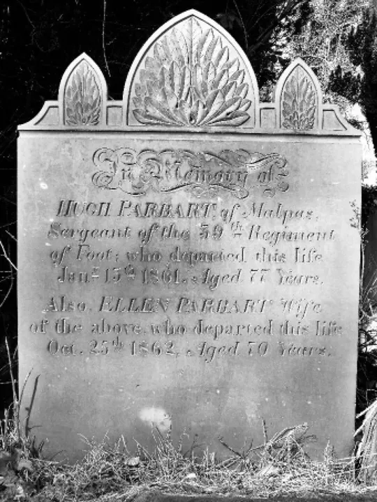 Hugh Parbetts Grave Stone