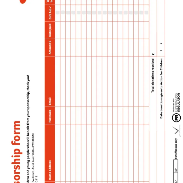 Afc Sponsor Form