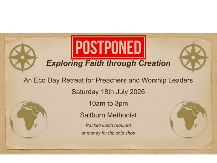 Lpwl Eco Retreat Day Postponed