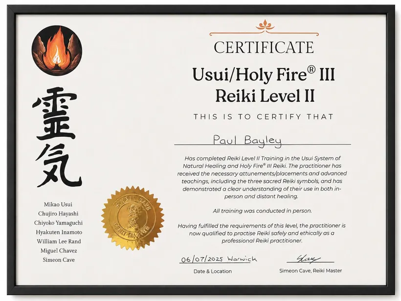 Usui Holy Fire Iii Reiki Level Ii