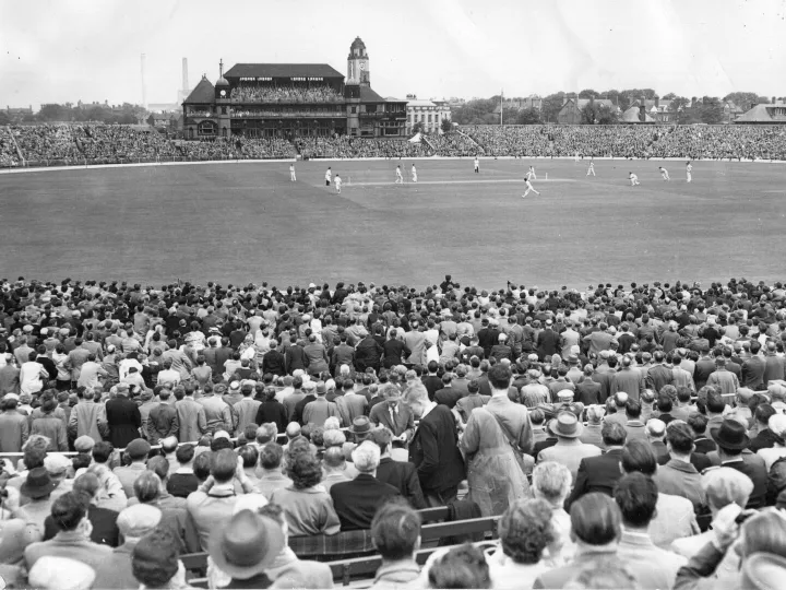 1956 Old Trafford Test crowd view