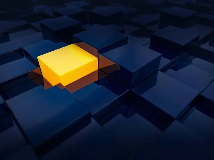 Cubes, choice, one, yellow, light, the one