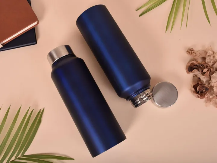 Navy insulated steel water bottles