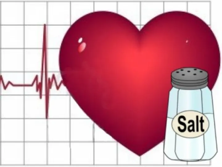 Heart ECG with salt