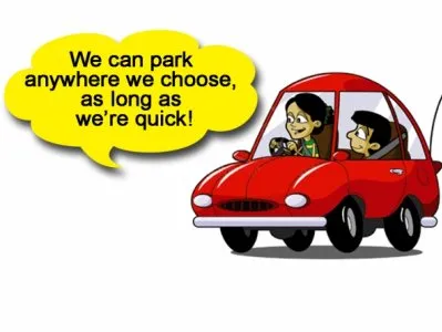 Selfish Parking Cartoon