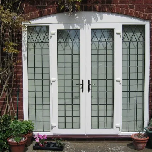French doors with mullions in white