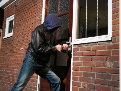 Burglar breaks into  house