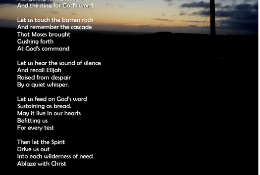 A prayer for Lent