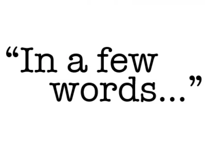in a few words logo