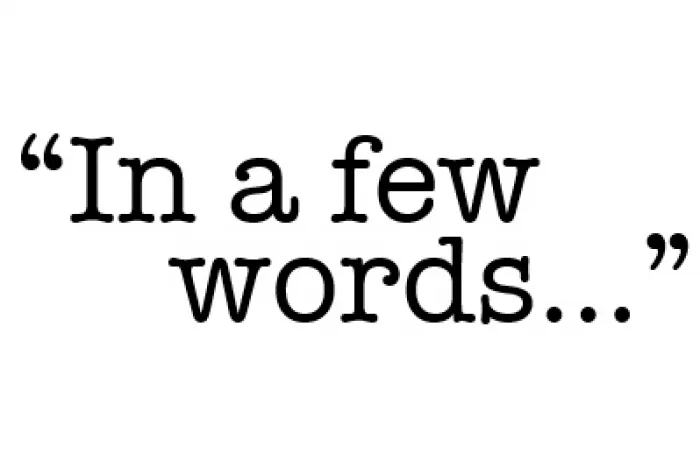 in a few words logo