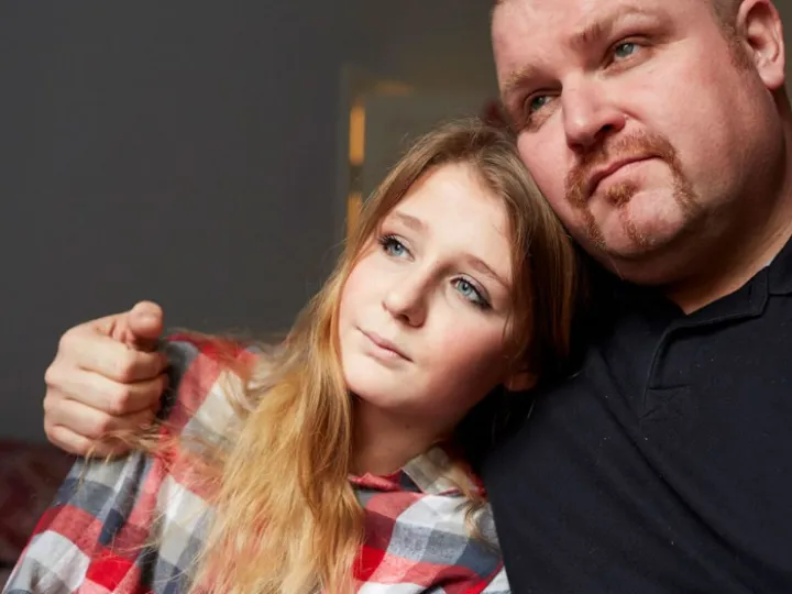 Father and daughter image