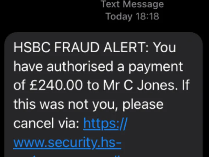 HSBC Scam Text