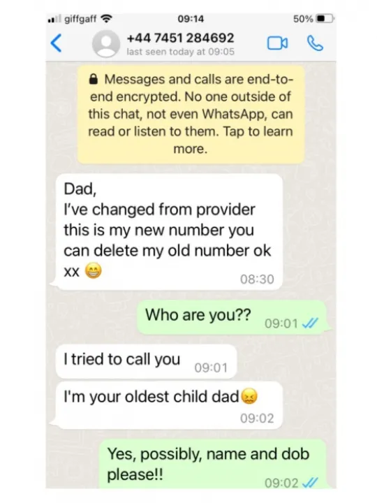 whatsapp scam