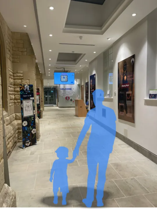 Brochure cover with figure