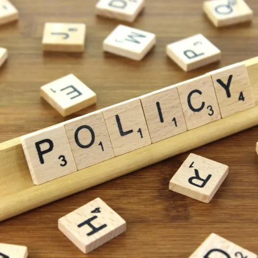 Policy Scrabble tiles image