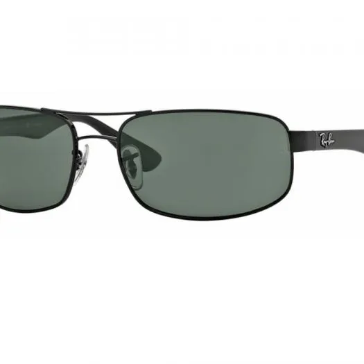 rb3445_002_58_tq Ray-Ban RB3445 Sunglasses in Black with Green Polarised Lenses