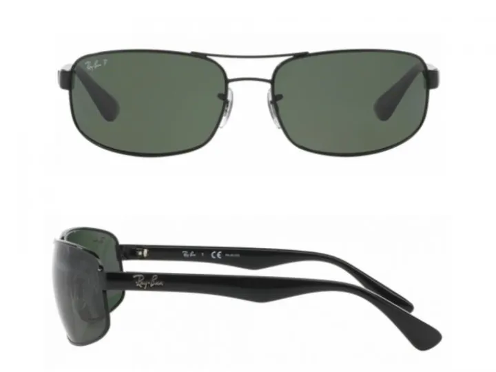 rb3445_002_58_shot2 Ray-Ban RB3445 Black with Green Polarised Lenses