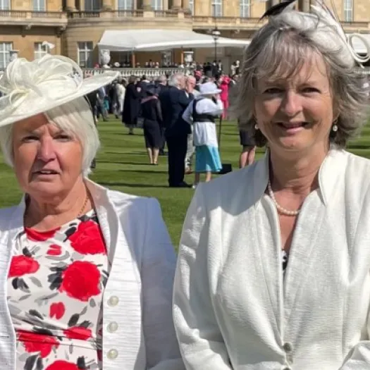 Jeanne Watt & Alison Green at Buck House