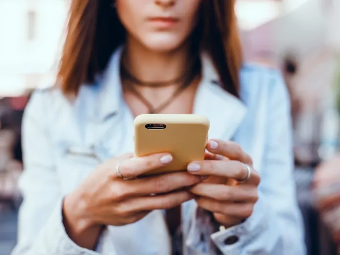 Woman using phone