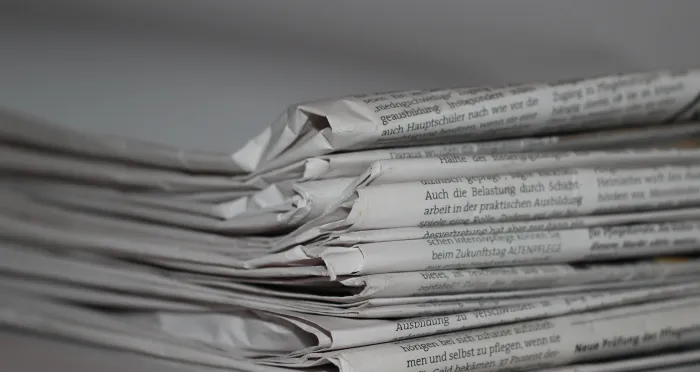 Folded Newspapers