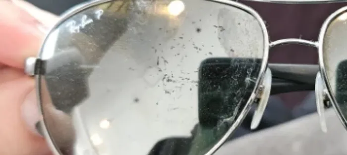 Scratched lens on Ray-ban sunglasses