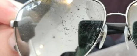 Scratched lens on Ray-ban sunglasses
