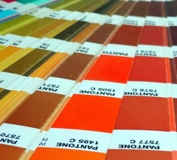 Pantone colour chart