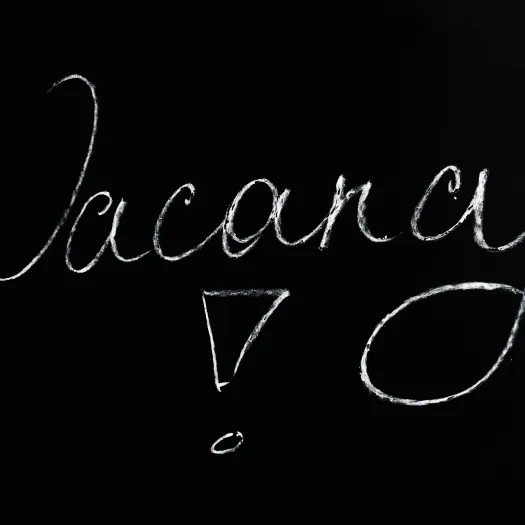 Vacancy Lettering Text on Black Background