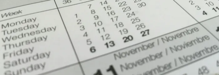 White Calendar