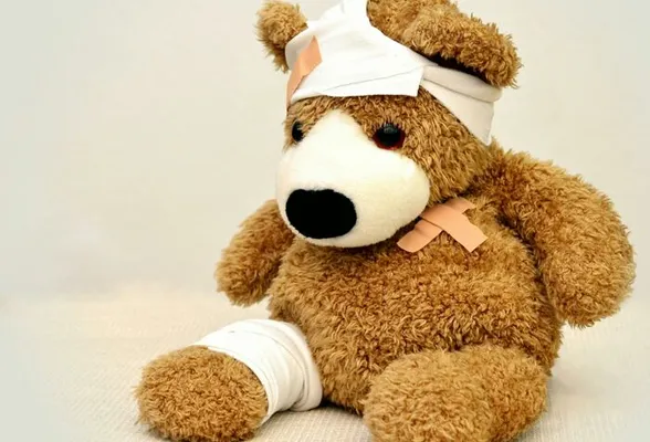 Brown and White Bear Plush Toy