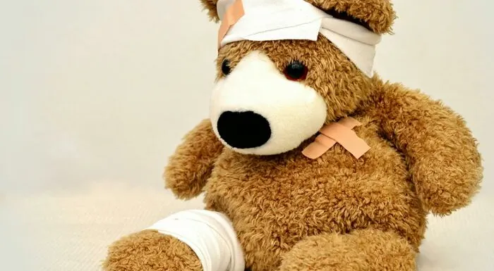 Brown and White Bear Plush Toy