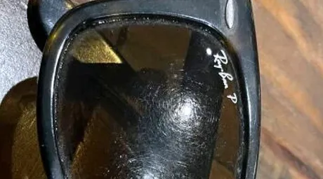 Damaged Rayban lens
