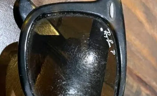 Damaged Rayban lens