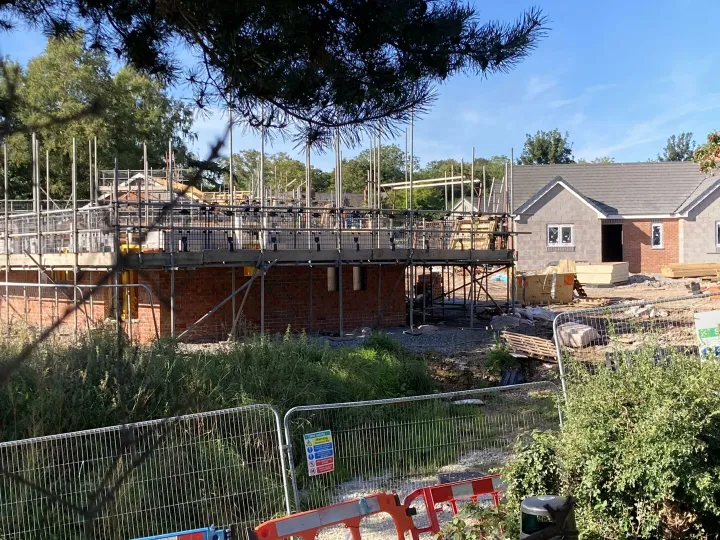 Houses being built