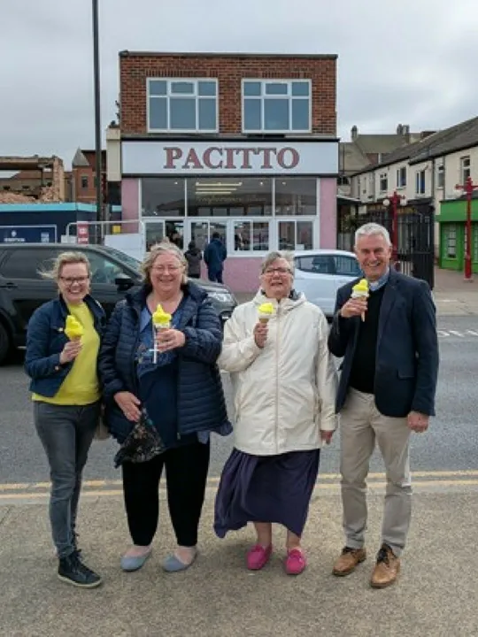 P and Vp Visit May 2025 Redcar Ice Creams