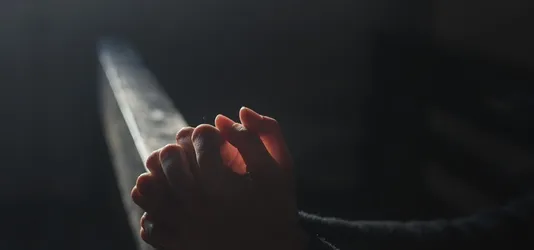 Prayer, hands, church, light, religion, faith