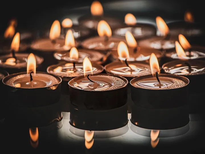 Tealights, prayer, tea candles, candlelights
