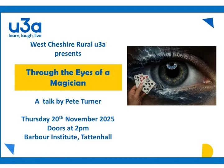 U3a November 2025 Magician
