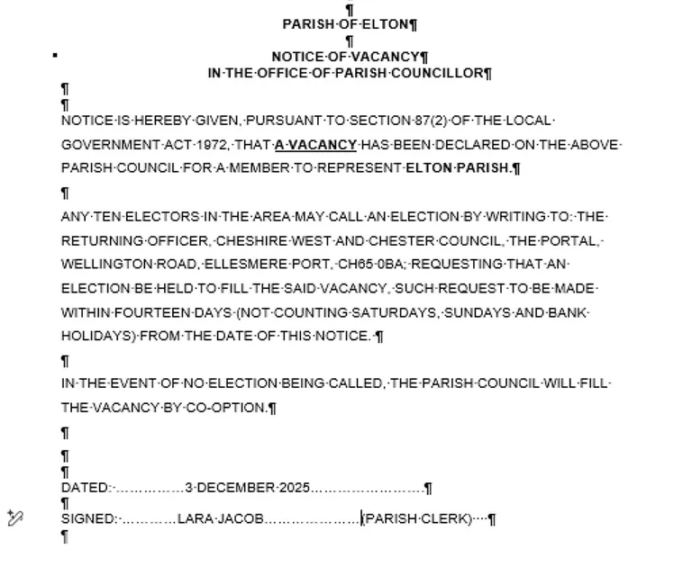 Dec 2025 Vacancy Notice