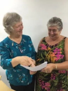 WI Susan Ord MSc, MBIG & President Irene Wilkinson