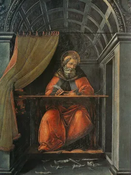H48 Sandro_Botticelli_-_St_Augustin_dans_son_cabinet_de_travail ed