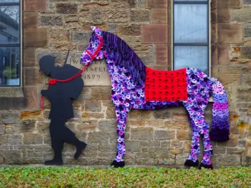 War horse outside of Etherley MC