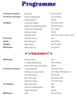 G&S Programme