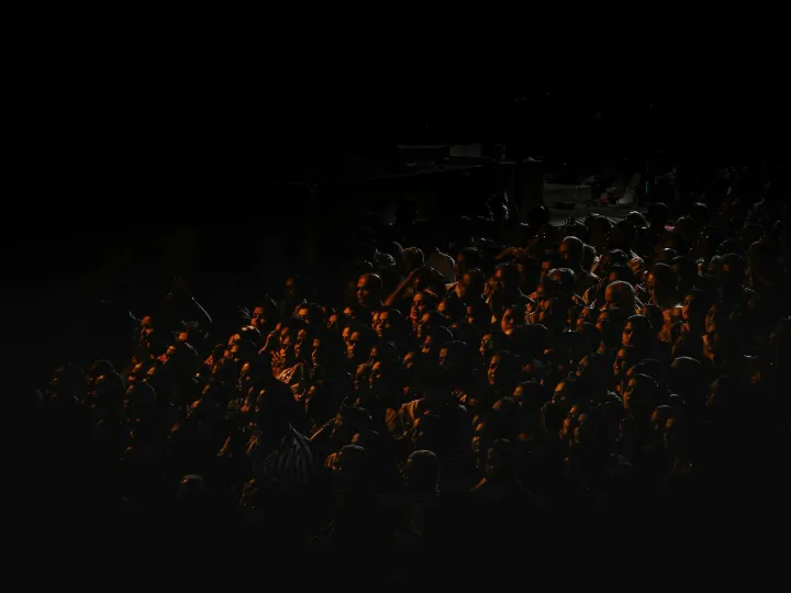 A captivating image capturing a large crowd