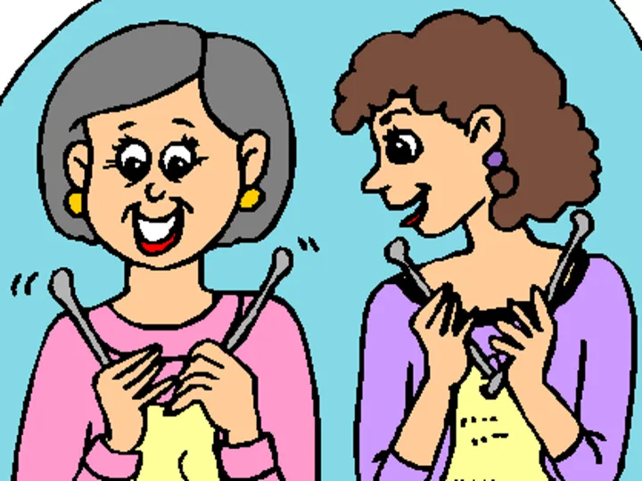 Women Knitting