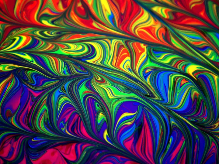 Colorful abstract swirl pattern with vibrant