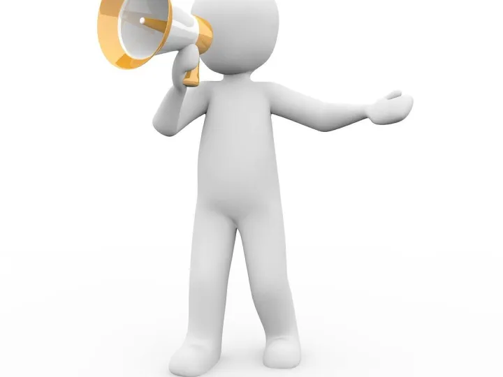 Megaphone, announcement, information, barkers