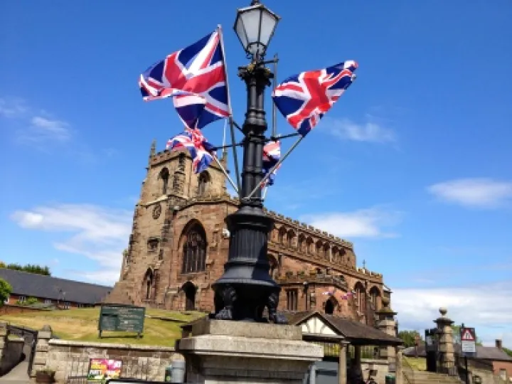 St James' Church Through Flags
