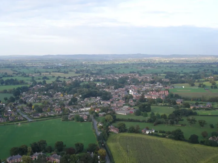 Tattenhall from the balloon